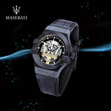 Maserati Potenza Automatic Black Dial Black Leather Strap Watch For Men - R8821108036 Authentic Buy Shop Now