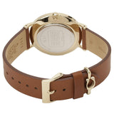 Coach Perry Gold Dial Brown Leather Strap Watch for Women - 14503331 Authentic Buy Shop Now