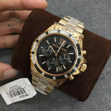 Michael Kors Everest Chronograph Black Dial Rose Gold Steel Strap Watch For Women - MK5875 Authentic Buy Shop Now
