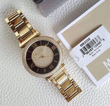 Michael Kors Catlin Black Dial Rose Gold Steel Strap Watch for Women - MK3339 Authentic Buy Shop Now
