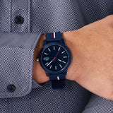 Lacoste 12.12 Blue Dial Two Tone Silicon Strap Watch for Men - 2011070 Authentic Buy Shop Now