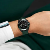 Lacoste Tiebreaker Chronograph Black Dial Green Silicon Strap Watch for Men - 2011153 Authentic Buy Shop Now