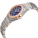 Omega Constellation Quartz Diamonds Blue Dial Two Tone Steel Strap Watch for Women - 131.25.25.60.53.002 Authentic Buy Shop Now