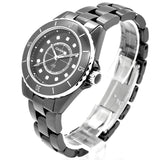 Chanel J12 Quartz Diamonds Black Dial Black Steel Strap Watch for Women - J12 H5701 Authentic Buy Shop Now