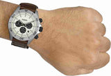 Fossil Retro Traveler Chronograph White Dial Brown Leather Strap Watch for Men - CH2886 Authentic Buy Shop Now