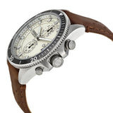 Fossil Wakefield Chronograph White Dial Brown Leather Strap Watch for Men - CH2943 Authentic Buy Shop Now