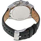 Fossil Wakefield Chronograph Blue Dial Black Leather Strap Watch for Women - CH2945 Authentic Buy Shop Now