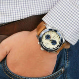 Fossil Wakefield Chronograph Cream Dial Brown Leather Strap Watch for Men - CH2951 Authentic Buy Shop Now
