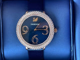 Swarovski Crystal Frost Blue Dial Blue Leather Strap Watch for Women - 5484061 Authentic Buy Shop Now
