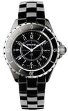 Chanel J12 Quartz Ceramic Black Dial Black Steel Strap Watch for Women - J12 H0682 Authentic Buy Shop Now