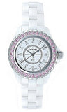 Chanel J12 Sapphire Bezel Ceramic White Dial White Steel Strap Watch for Women - J12 H2010 Authentic Buy Shop Now