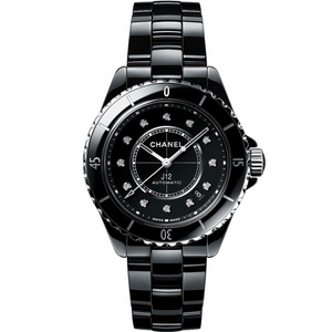 Chanel J12 Quartz Diamonds Black Dial Black Steel Strap Watch for Women - J12 H5701 Authentic Buy Shop Now