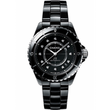 Chanel J12 Quartz Diamonds Black Dial Black Steel Strap Watch for Women - J12 H5701 Authentic Buy Shop Now