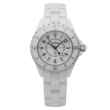 Chanel J12 Ceramic White Dial White Steel Strap Watch for Women - J12 H0968 Authentic Buy Shop Now
