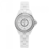 Chanel J12 Quartz Diamonds White Dial White Steel Strap Watch for Women - J12 H3110 Authentic Buy Shop Now