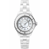 Chanel J12 Diamonds Mother of Pearl White Dial White Steel Strap Watch for Women - J12 H5704 Authentic Buy Shop Now