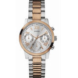 Guess Mini Sunrise Analog Silver Dial Two Tone Steel Strap Watch For Women - W0448L4 Authentic Buy Shop Now