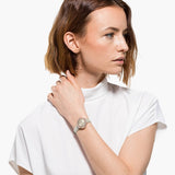 Swarovski Crystal Flower Grey Dial Grey Leather Strap Watch for for Women - 5552424 Authentic Buy Shop Now