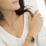 Swarovski Octea Nova Black Dial Rose Gold Mesh Bracelet Watch for Women - 5430424 Authentic Buy Shop Now