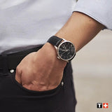 Tissot Chemin Des Tourelles Powermatic 80 Black Dial Black Leather Strap Watch For Men - T099.407.16.058.00 Authentic Buy Shop Now