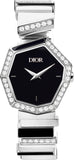 Dior Gem Dior Mother of Pearl Diamonds Black Dial Silver Steel Strap Watch for Women - CD18111X1058 Authentic Buy Shop Now