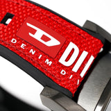 Diesel Mr Daddy 2.0 Chronograph Grey Dial Red Rubber Strap Watch For Men - DZ7423 Authentic Buy Shop Now