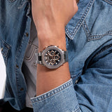 Guess Edge Chronograph Black Dial Silver Steel Strap Watch For Men - GW0539G1 Authentic Buy Shop Now