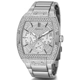 Guess Raven Diamonds Silver Dial Silver Steel Strap Watch for Women - GW0104L1 Authentic Buy Shop Now