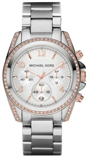 Michael Kors Blair Chronograph Silver Dial Silver Steel Strap Watch for Women - MK5459 Authentic Buy Shop Now