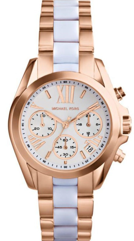 Michael Kors Bradshaw Silver Dial Two Tone Steel Strap Watch for Women - MK5907 Authentic Buy Shop Now
