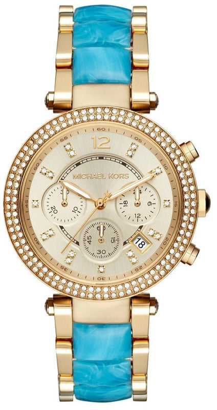Michael Kors Parker Gold Dial Two Tone Steel Strap Watch for Women - MK6364 Authentic Buy Shop Now