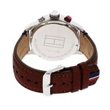 Tommy Hilfiger Trent Quartz Blue Dial Brown Leather Strap Watch for Men - 1791066 Authentic Buy Shop Now