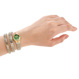 Just Cavalli Mesmerizing Green Dial Two Tone Steel Strap Watch for Women - JC1L304M0065 Authentic Buy Shop Now