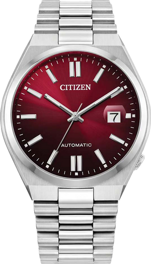 Citizen Tsuyosa Automatic Red Dial Silver Steel Strap Watch For Men - NJ0150-56W Authentic Buy Shop Now