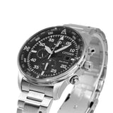 Citizen Eco Drive Chronograph Black Dial Silver Steel Strap Watch For Men - CA0690-88E Authentic Buy Shop Now