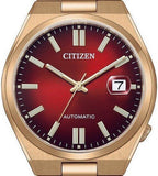 Citizen Tsuyosa Automatic Red Dial Gold Steel Strap Watch For Men - NJ0153-82X Authentic Buy Shop Now