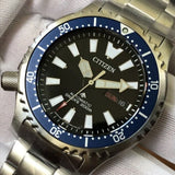Citizen Promaster Fugu Limited Edition Diver's 200m Automatic Black Dial Silver Steel Strap Watch For Men - NY0098-84E Authentic Buy Shop Now