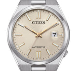 Citizen Tsuyosa Automatic Oatmeal White Dial Silver Steel Strap Watch For Men - NJ0151-88W Authentic Buy Shop Now