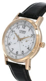 Citizen Watch Eco Drive Day & Date White Dial Black Leather Strap Watch For Men - AO9003-16A Authentic Buy Shop Now