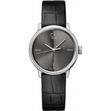 Calvin Klein Accent Black Dial Black Leather Strap Watch for Women - K2Y231C3 Authentic Buy Shop Now