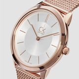 Calvin Klein Minimal White Dial Rose Gold Mesh Bracelet Watch for Women - K3M22626 Authentic Buy Shop Now