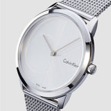 Calvin Klein Minimal Silver Dial Silver Mesh Bracelet Watch for Women - K3M2212Z Authentic Buy Shop Now