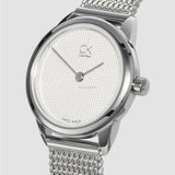 Calvin Klein Minimal White Dial Silver Mesh Bracelet Watch for Women - K3M2312Y Authentic Buy Shop Now