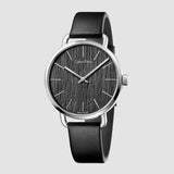 Calvin Klein Even Black Dial Black Leather Strap Watch for Women - K7B211C1 Authentic Buy Shop Now