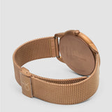 Calvin Klein Minimal Quartz Pink Gold Dial Pink Gold Mesh Bracelet Watch for Men - K3M11TFK Authentic Buy Shop Now