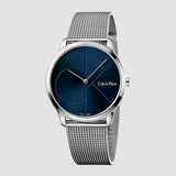 Calvin Klein Minimal Blue Dial Silver Mesh Bracelet Watch for Men - K3M2112N Authentic Buy Shop Now