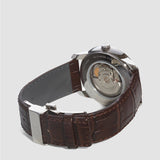 Calvin Klein Infinity Silver Dial Brown Leather Strap Watch for Men - K5S341G6 Authentic Buy Shop Now