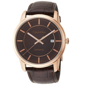 Calvin Klein Infinity Brown Dial Brown Leather Strap Watch for Men - K5S346GK Authentic Buy Shop Now