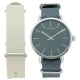 Calvin Klein Even Green Dial Green NATO Strap Watch for Men - K7B211WL Authentic Buy Shop Now
