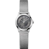 Calvin Klein Minimal Grey Dial Silver Mesh Bracelet Watch for Women - K3M231Y3 Authentic Buy Shop Now
